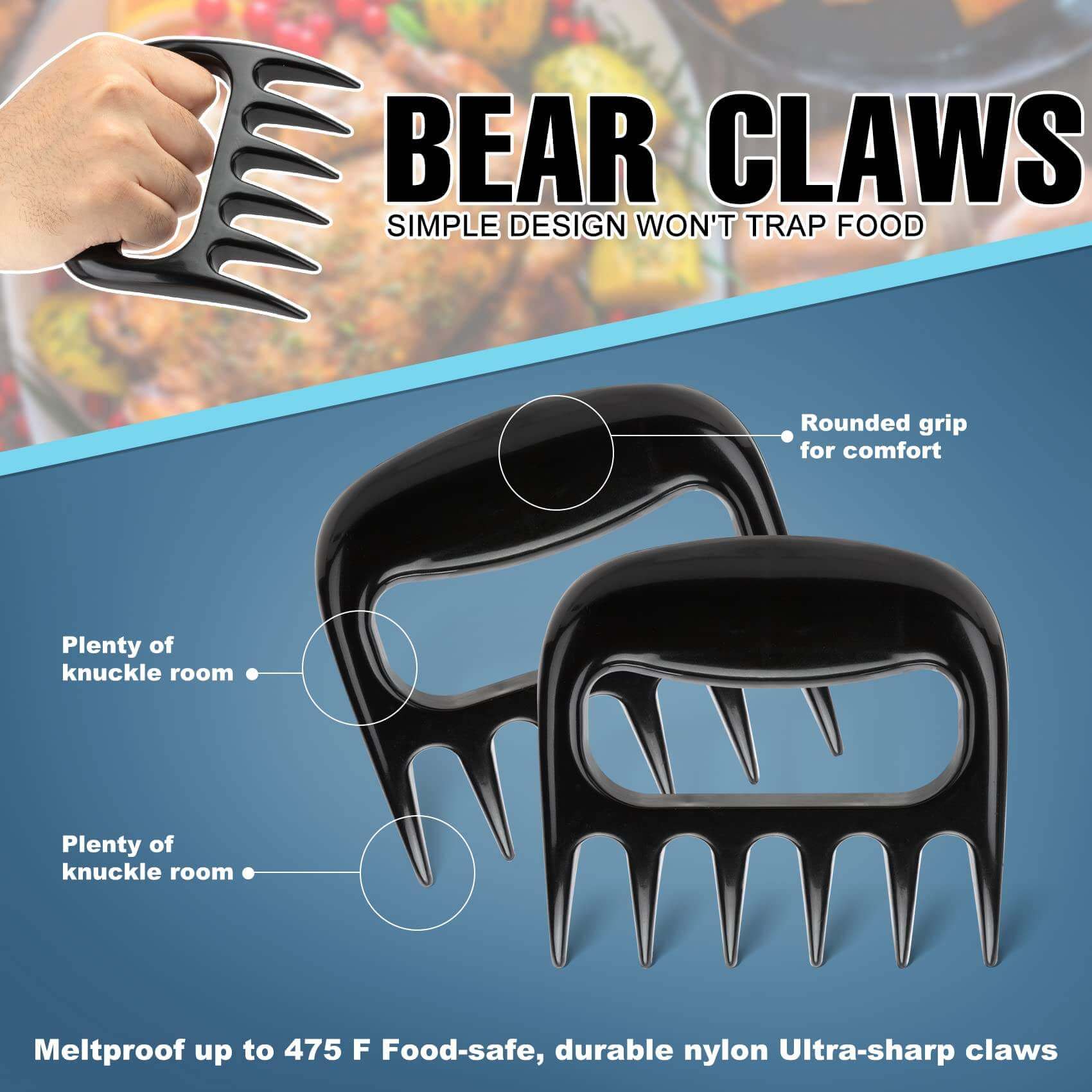 DAPHYLA Meat Claws Grill Plastic Meat Claw Set