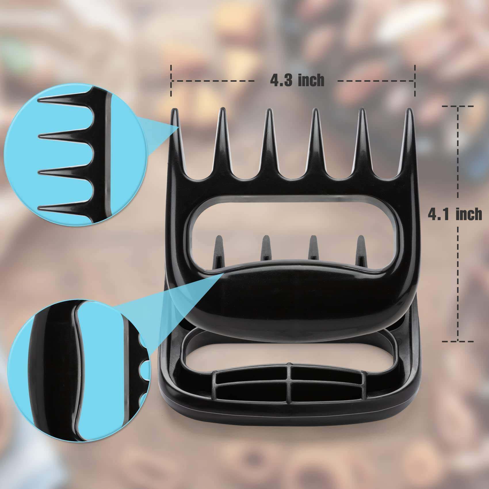 DAPHYLA Meat Claws Grill Plastic Meat Claw Set