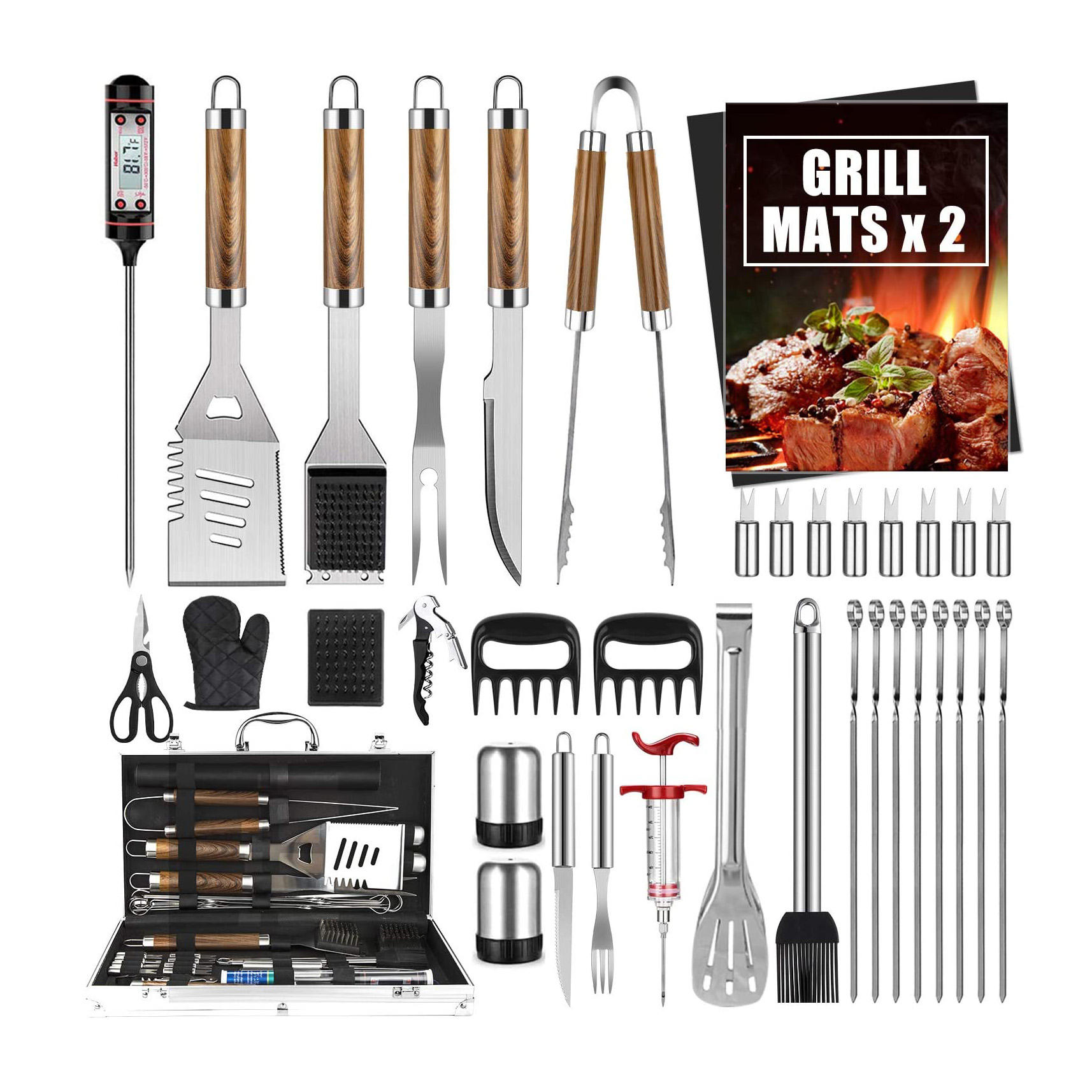 38 Pieces BBQ Grill Accessories BBQ Tools Set